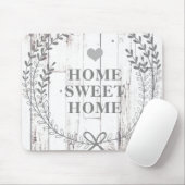 Wit Hout Landelijke Boerderij Shabby Chic Op Maat Muismat (Met muis)