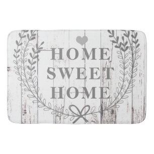 Wit Hout Landelijke Boerderij Thuis Badmat