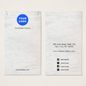 Wit hout Logo Verwant Ketting weergeven Visitekaartje (Voorkant /achterkant)