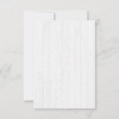 Wit Hout & Roze Bloemen Hart Meisje Baby shower Kaart (Achterkant)