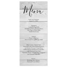 Wit Hout Rustieke Chic Trouwmenu