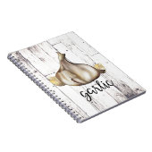 Wit hout Rustisch knoflook keuken Notitieboek (Rechterzijde)