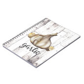 Wit hout Rustisch knoflook keuken Notitieboek (Linkerzijde)