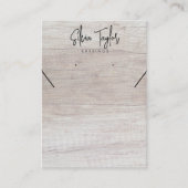 Wit Hout Uw Logo Oorbel Display Kaart Visitekaartje (Voorkant)