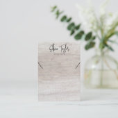 Wit Hout Uw Logo Oorbel Display Kaart Visitekaartje (Staand voorkant)