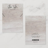 Wit Hout Uw Logo Oorbel Display Kaart Visitekaartje (Voorkant / Achterkant)