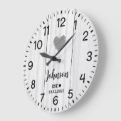 Wit houten rustieke Love eigen naam Grote Klok (Hoek)