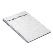 Wit houtnerf minimalistische textuur notitieboek (Rechterzijde)