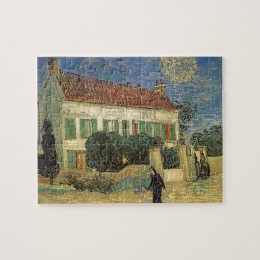 Wit huis in de nacht van Vincent van Gogh Legpuzzel (Horizontaal)