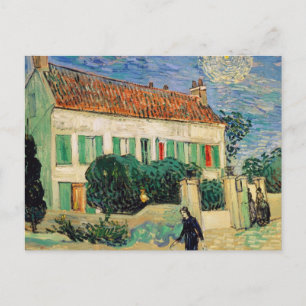 Wit huis in de nacht - Vincent van Gogh Briefkaart