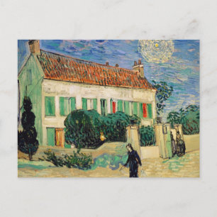 Wit huis in de nacht - Vincent van Gogh Briefkaart