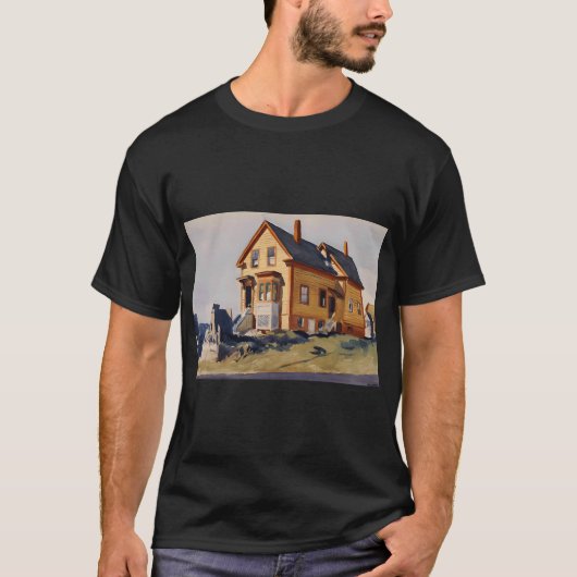 Wit huis met dakkapel Edward Hopper T-shirt (Voorkant)