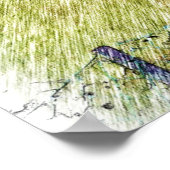 wit huis op de heuvel poster (Hoek)