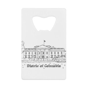 Wit huis Vacation Tekening Vacation Art Travelin Creditkaart Flessenopener