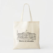 Wit huis Vacation Tekening Vacation Art Travelin Tote Bag (Voorkant)