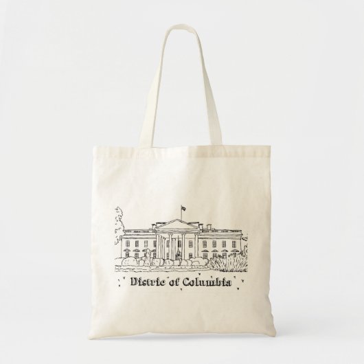 Wit huis Vacation Tekening Vacation Art Travelin Tote Bag (Voorkant)