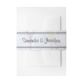 Wit huwelijk reflecterend hart en volkbloemen uitnodigingen wikkel (Voorkant Voorbeeld)