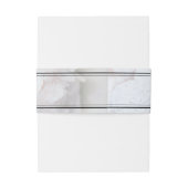 Wit huwelijk reflecterend hart en volkbloemen uitnodigingen wikkel (Achterkant Voorbeeld)