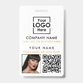 Wit ID-foto QR-code aangepaste ID-afdrukken Badge
