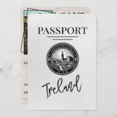 Wit Ierland paspoort Bewaar de datum Save The Date (Voorkant / Achterkant)