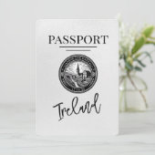 Wit Ierland paspoort Bewaar de datum Save The Date (Staand voorkant)