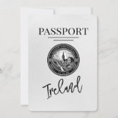 Wit Ierland paspoort Bewaar de datum Save The Date (Voorkant)