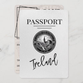 Wit Ierland paspoort Bewaar de datum Save The Date