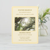 Wit in liefdevolle herinnering Trees Memorial begr Kaart (Staand voorkant)