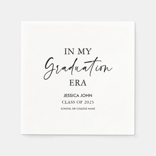 Wit In mijn afstuderen Era Grappig Afstuderen Servet (Voorkant)