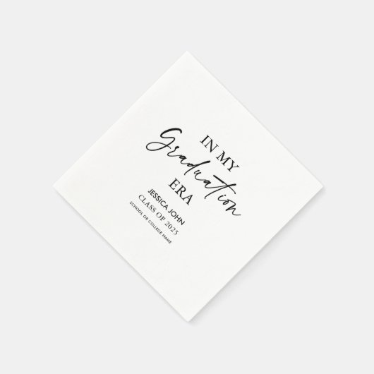 Wit In mijn afstuderen Era Grappig Afstuderen Servet (Hoek)