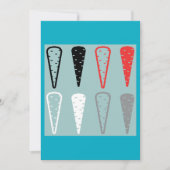 Wit-inktvis Oranje zwarte uitnodiging (Voorkant)