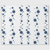 Wit inpakpapier met blauwe stippen erop (Vlak)