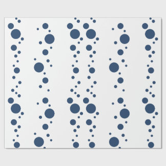 Wit inpakpapier met blauwe stippen erop