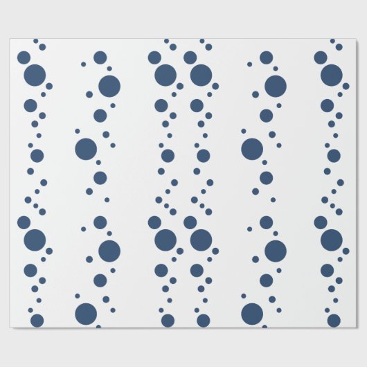 Wit inpakpapier met blauwe stippen erop (Zoom)