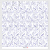 Wit inpakpapier met een subtiel, herhalend deel sticker (Vel)