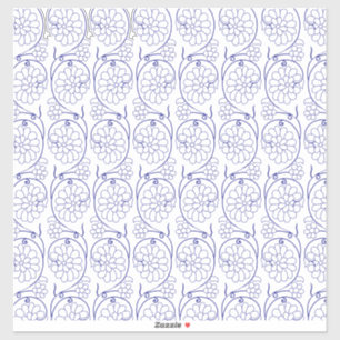 Wit inpakpapier met een subtiel, herhalend deel sticker