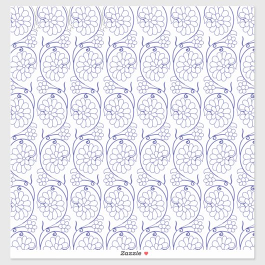 Wit inpakpapier met een subtiel, herhalend deel sticker (Vel)