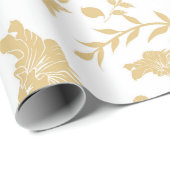 Wit Inpakpapier Met Gouden Accenten (Rol Hoek)