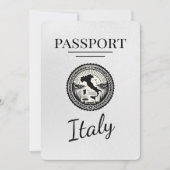 Wit Italië paspoort Save The Date (Voorkant)