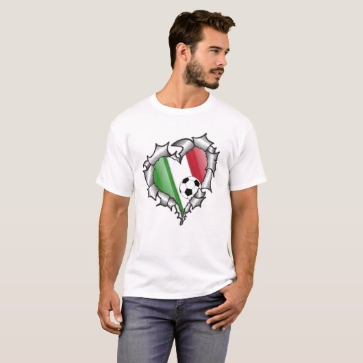 Wit Italië T-shirt. 01 T-shirt (Voorkant volledig)