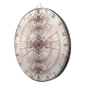 Wit Ivoor Bloemen Dartbord (Voorkant Rechts)