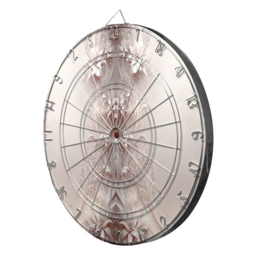 Wit Ivoor Bloemen Dartbord (Voorkant Rechts)