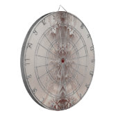 Wit Ivoor Bloemen Dartbord (Voorkant Links)