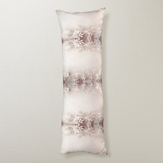 Wit Ivoor Bloemen Lichaam Kussen (Achterkant (Verticaal))