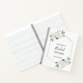 Wit Ivoor Bloemen Lijst Vrijgezellenfeest Geschenk Notitieboek (Binnen)