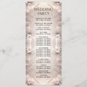 Wit Ivoor Bloemen Trouwprogramma Programmakaart (Achterkant)