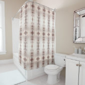 Wit ivoor bloemendouchegordijn douchegordijn (In situ)