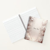 Wit Ivoor Bloemmotief Notitieboek (Binnen)