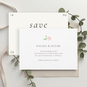 Wit & Ivoor   Bloemrijke Roze Trouw Save The Date