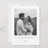 Wit & Ivoor | Chic Bloemige Trouw 'Save the Date' (Voorkant)